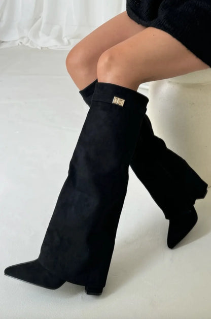 CERVINA Suede Boots Black