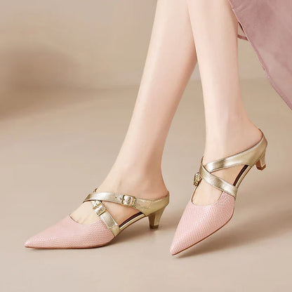 Zelle Genuine Leather Mules