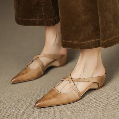 Aluna Genuine Leather Mules
