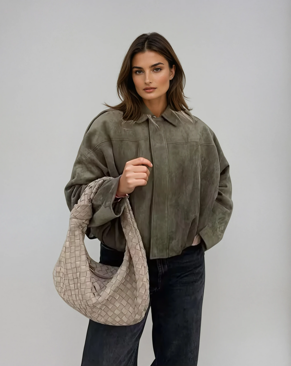 Women's Vintage Oversized Bomber Jacket