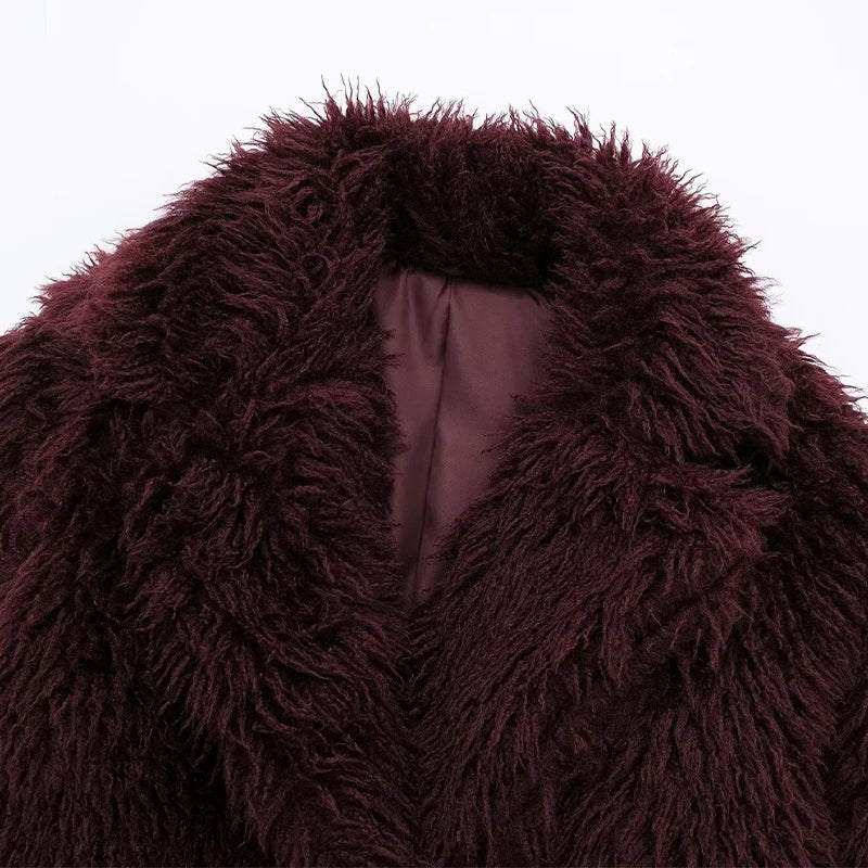 LUNA Soft Fur Effect Down Jacket