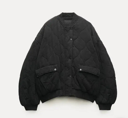 Women's Relaxed Quilted Bomber Jacket