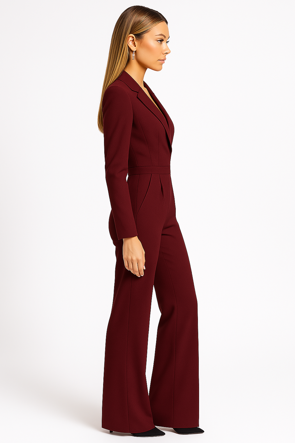 V-Neck Wide-Leg Jumpsuit