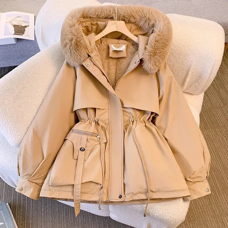 Brielle Fur Fleece Parka Jacket