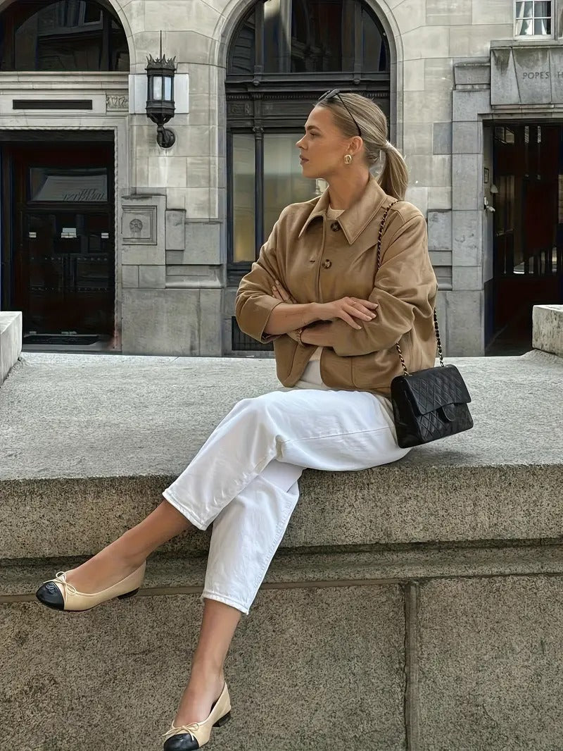 Women's Button-Down Suede Jacket