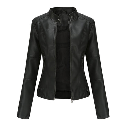 Women's Sleek Modern Tailored Jacket — Structured Long-Sleeve Lapel Blazer Coat