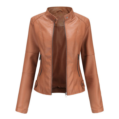 Women's Sleek Modern Tailored Jacket — Structured Long-Sleeve Lapel Blazer Coat