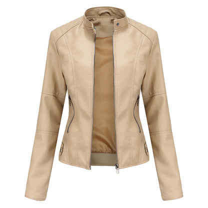 Women's Sleek Modern Tailored Jacket — Structured Long-Sleeve Lapel Blazer Coat