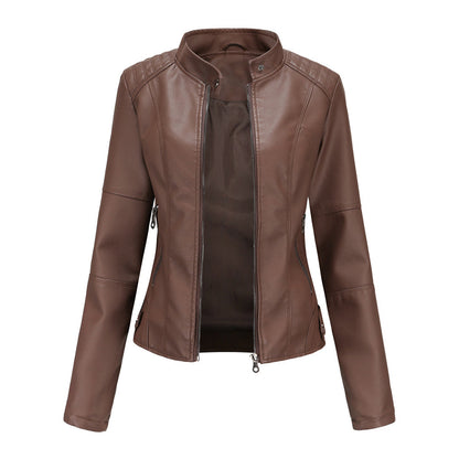 Women's Sleek Modern Tailored Jacket — Structured Long-Sleeve Lapel Blazer Coat