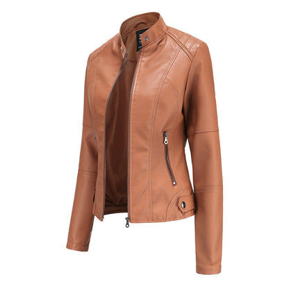 Women's Sleek Modern Tailored Jacket — Structured Long-Sleeve Lapel Blazer Coat