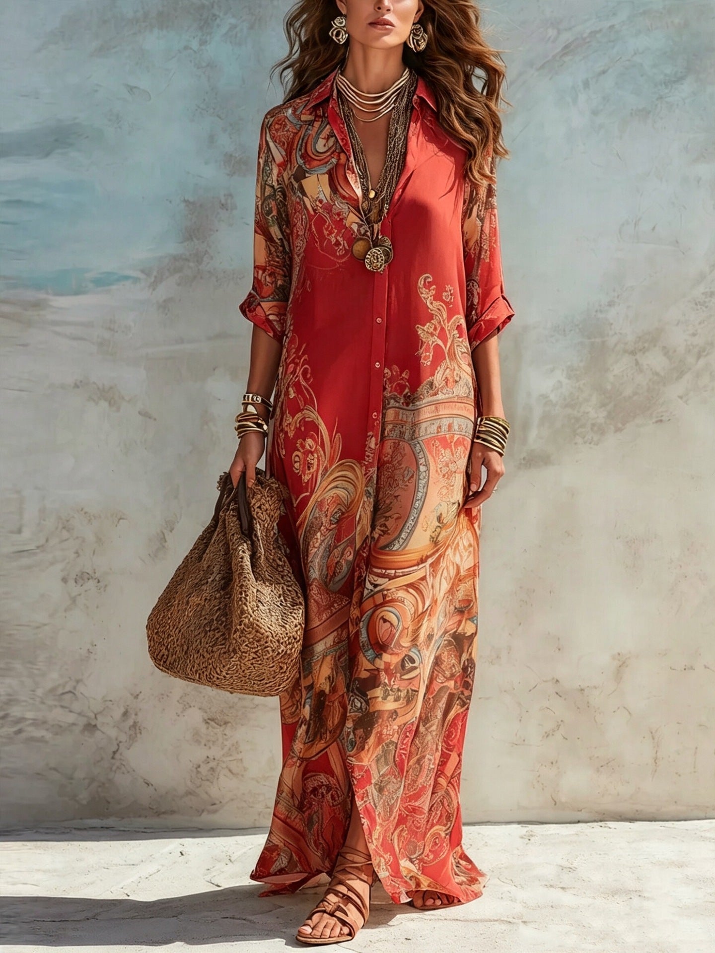 Isadora | Mediterranean Resort Maxi Dress
