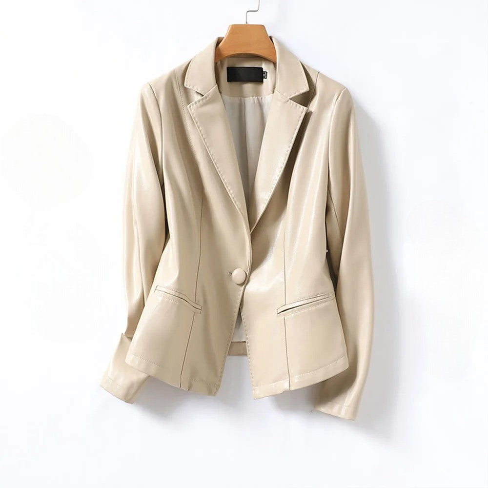 Vela Lambskin Leather Blazer