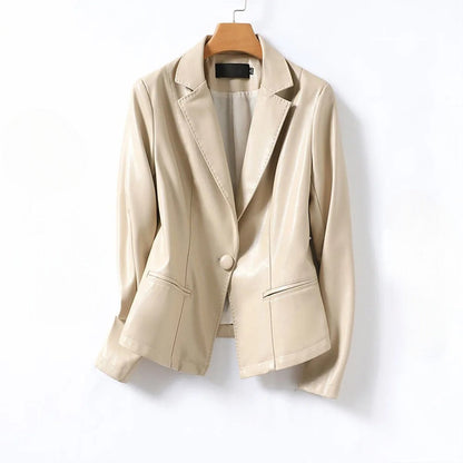 Vela Lambskin Leather Blazer