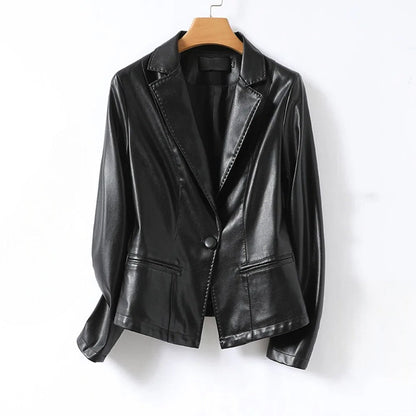 Vela Lambskin Leather Blazer