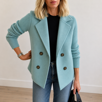 Caroline | Knit Sleeve Blazer Jacket