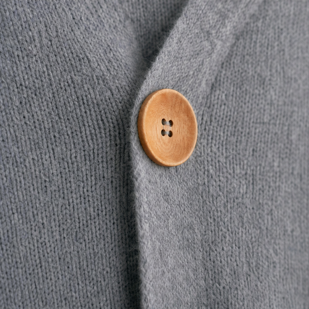 Melissa – Hooded Waffle-Knit Button-Front Cardigan