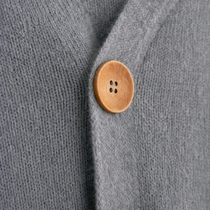 Melissa – Hooded Waffle-Knit Button-Front Cardigan