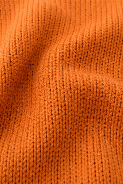 Ashley – Drawstring Hood Ribbed Knit Hoodie Pullover
