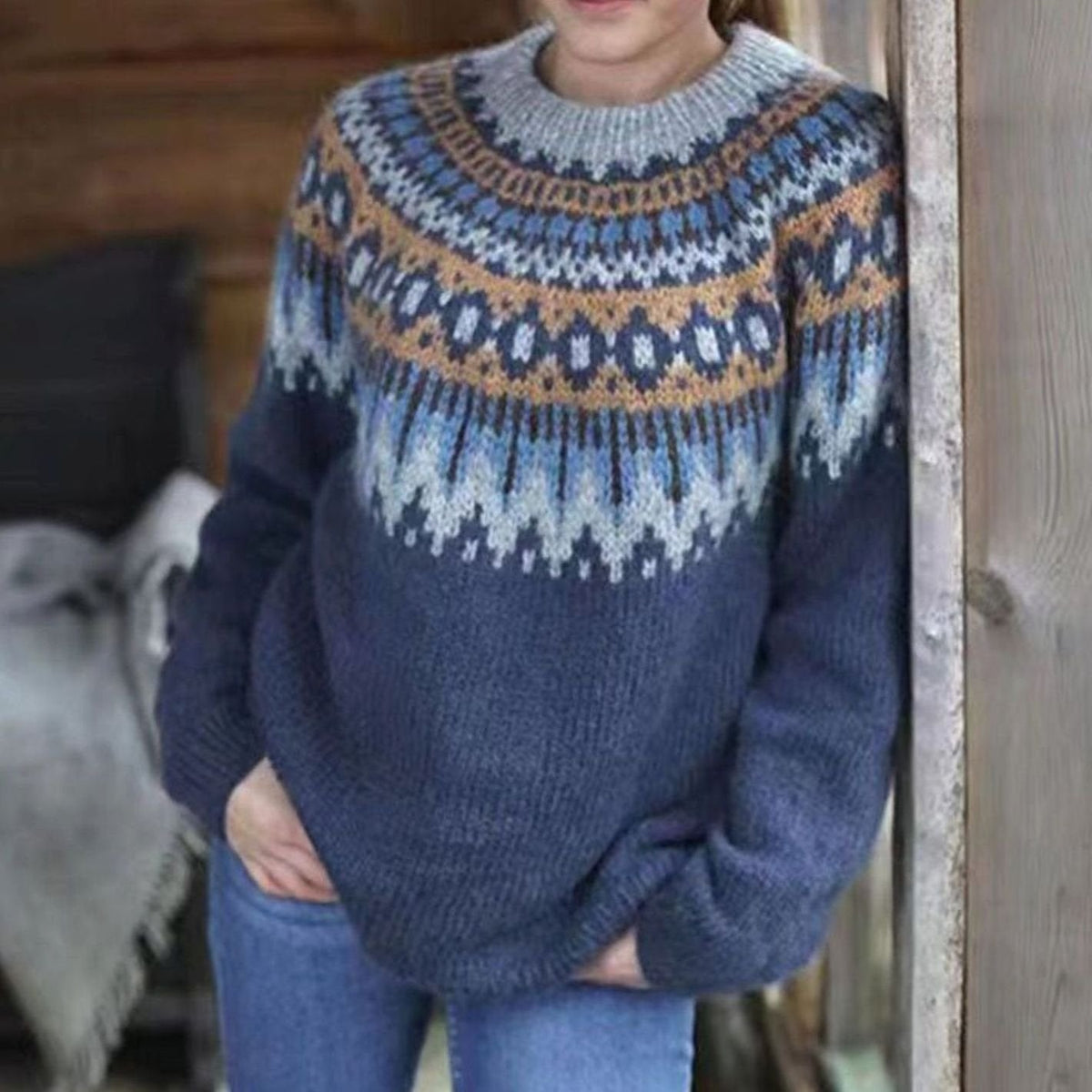 Emma | Women's Crew-Neck Long-Sleeve Oversized Sweater