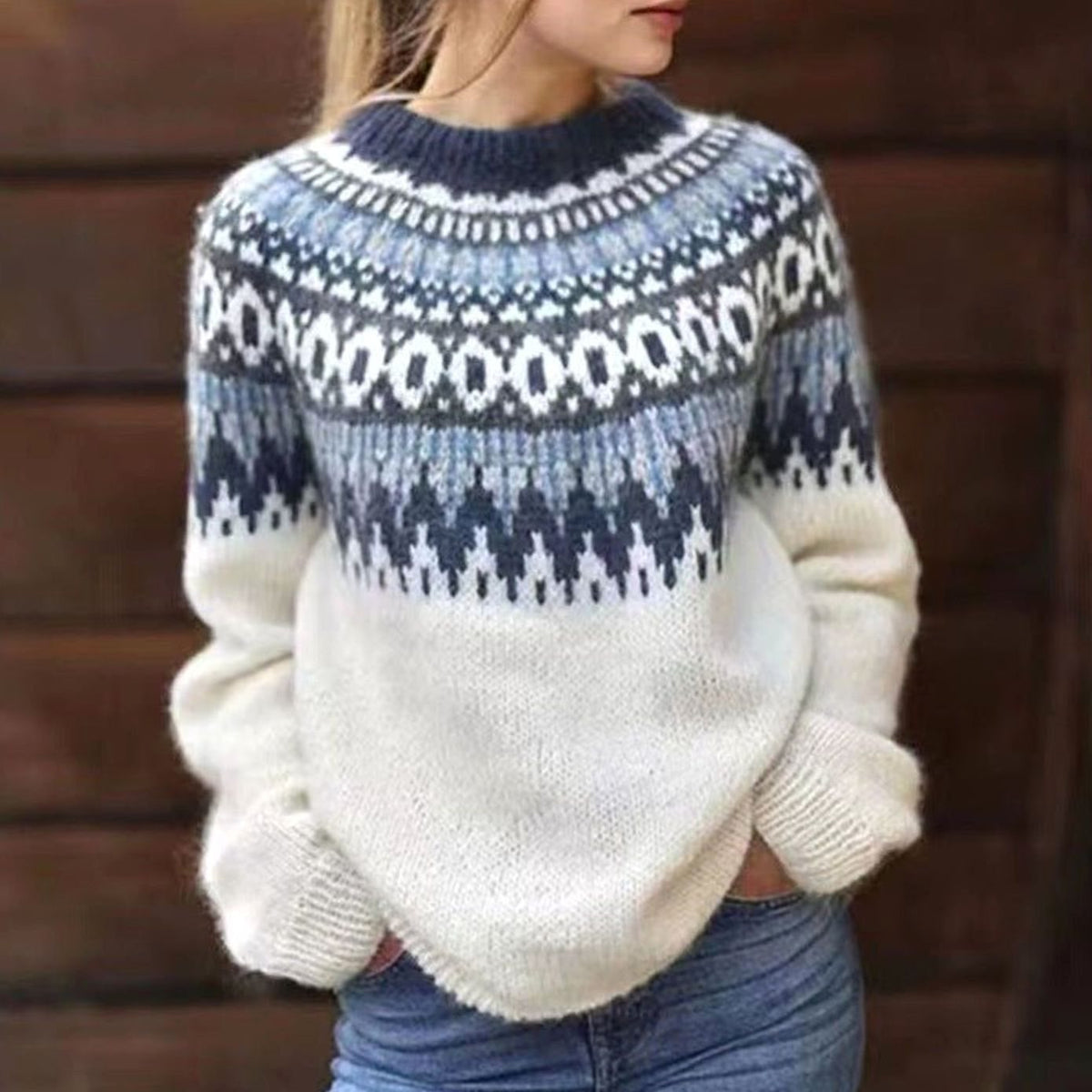 Emma | Women's Crew-Neck Long-Sleeve Oversized Sweater