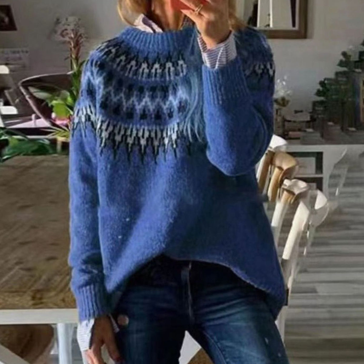 Emma | Women's Crew-Neck Long-Sleeve Oversized Sweater