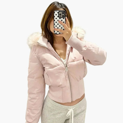Damen Gesteppte Winterjacke | Mit Kapuze
