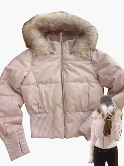 Damen Gesteppte Winterjacke | Mit Kapuze