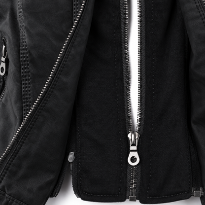 Diane | Hooded Leather Jacket