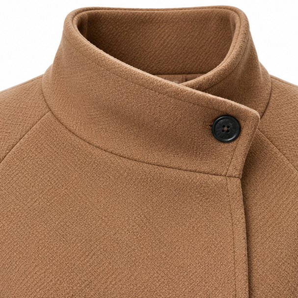 Vienna – Asymmetrical Belted High-Neck Jacket