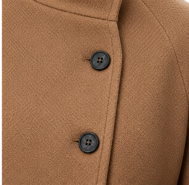 Vienna – Asymmetrical Belted High-Neck Jacket