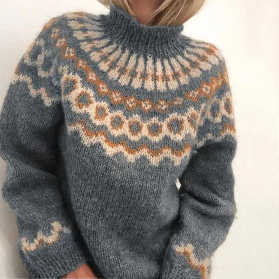 Pamela | Women's Turtleneck Long-Sleeve Relaxed Sweater
