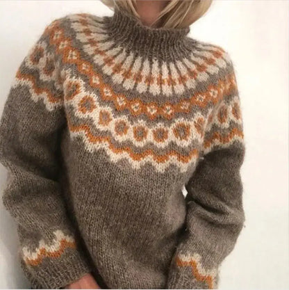 Pamela | Women's Turtleneck Long-Sleeve Relaxed Sweater