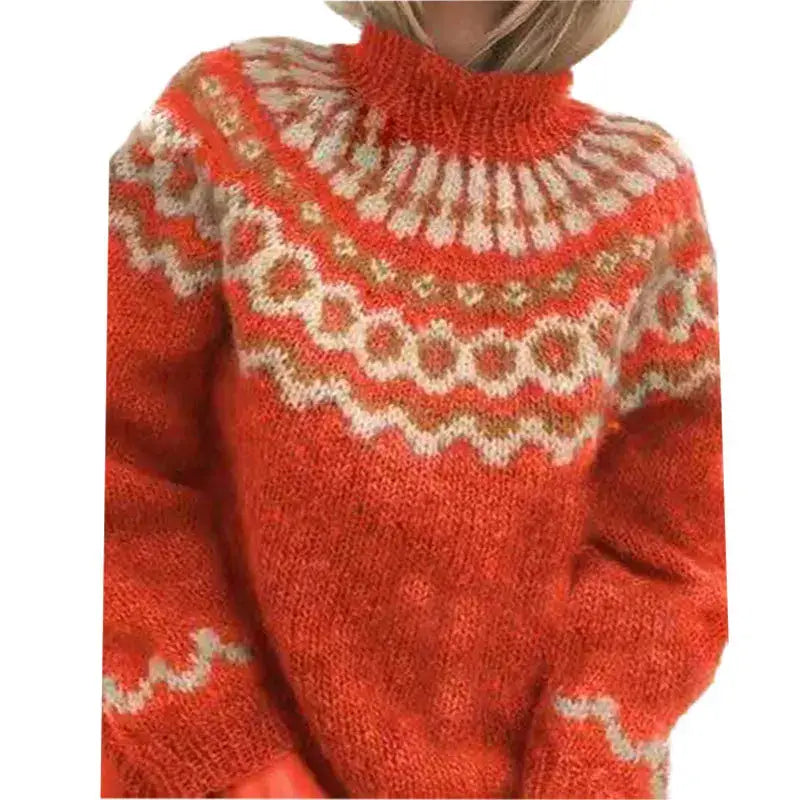 Pamela | Women's Turtleneck Long-Sleeve Relaxed Sweater