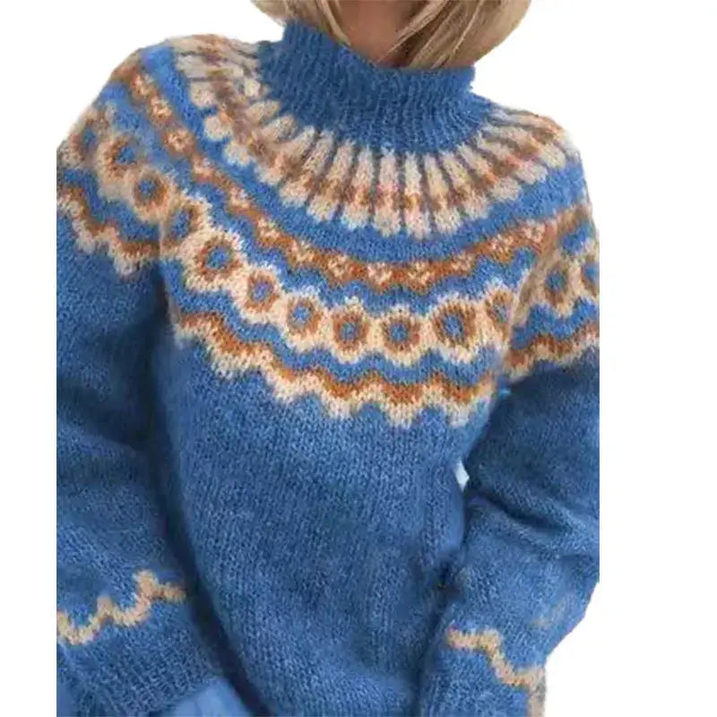 Pamela | Women's Turtleneck Long-Sleeve Relaxed Sweater