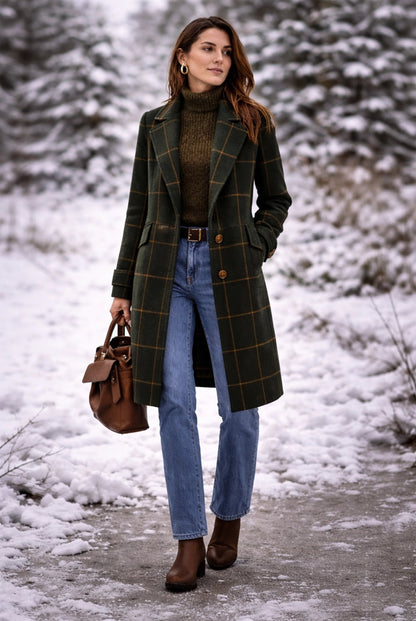 CATELIA Plaid Winter Coat