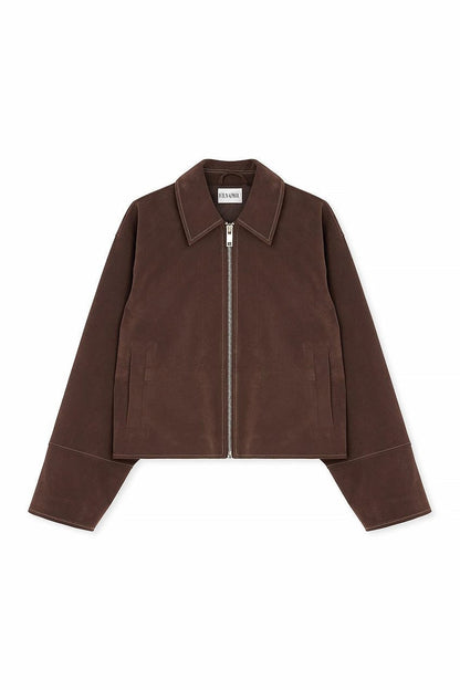 VALIRA Faux Suede Zip Jacket