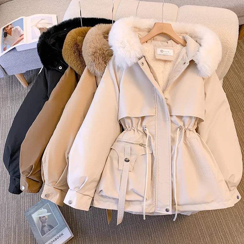 Brielle Fur Fleece Parka Jacket