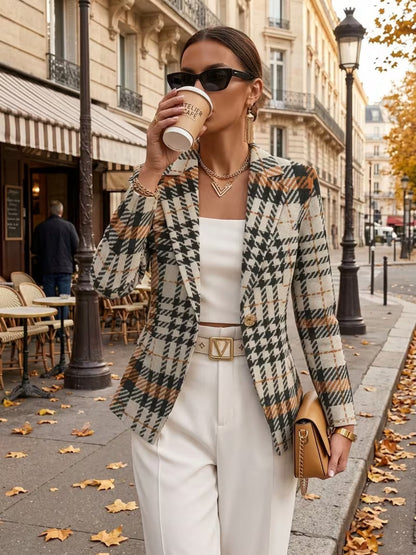 Ghislaine™ | Houndstooth Blazer