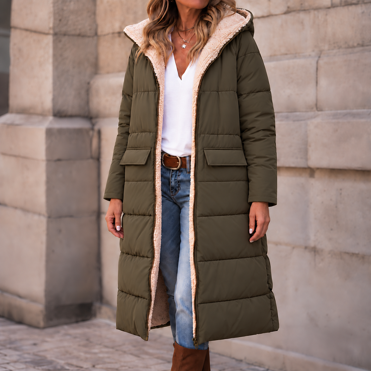 Riley – Reversible Hooded Long Winter Coat