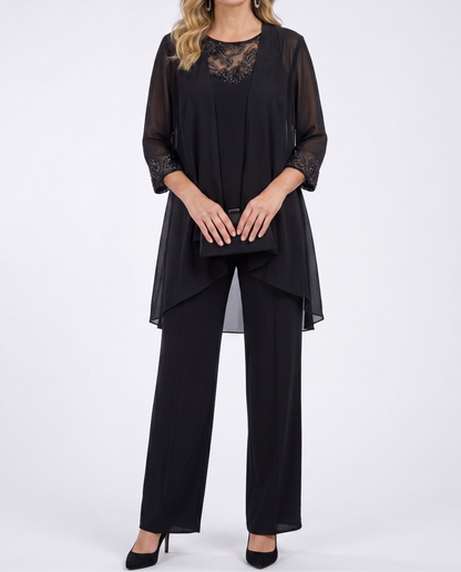 Eleanor™ | Flowing Jacket & Wide-Leg Pant Set