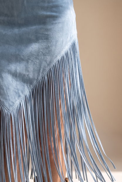 Valery | Faux Suede Fringe Dress