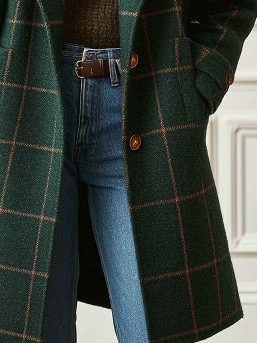 CATELIA Plaid Winter Coat