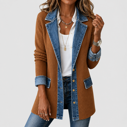 Kristen | Denim Knit Jacket