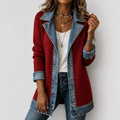 Kristen | Denim Knit Jacket
