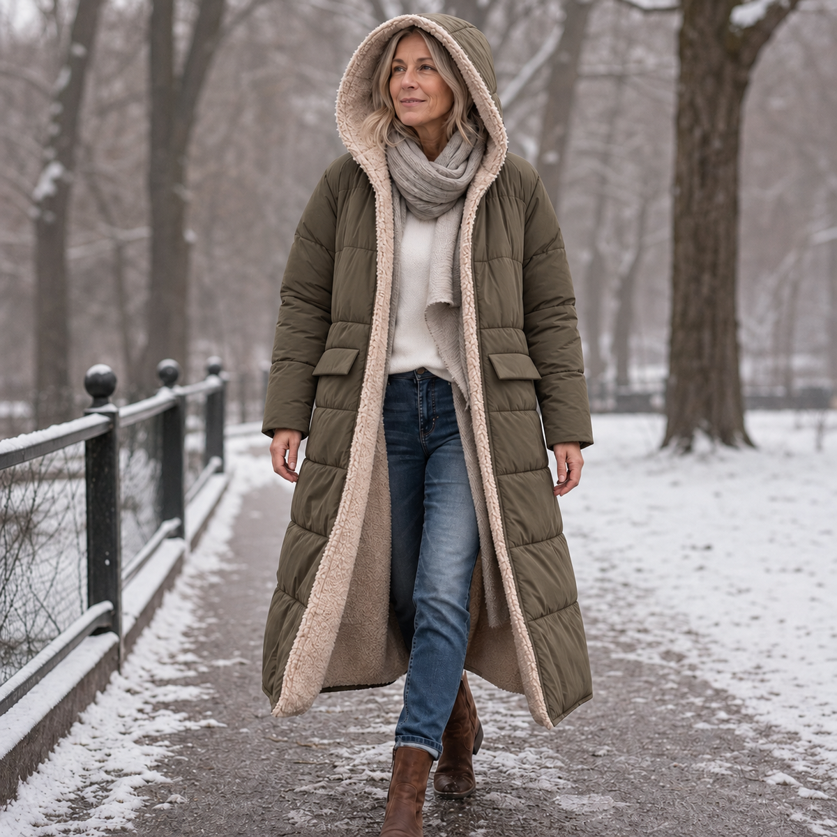 Riley – Reversible Hooded Long Winter Coat