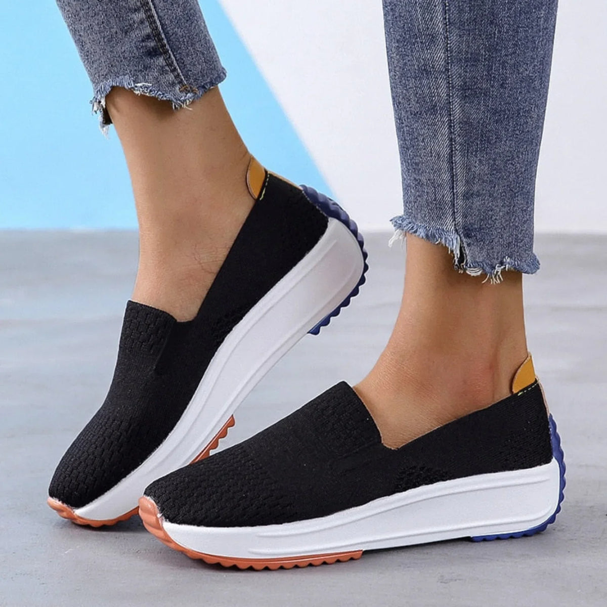 Luxury Shoes For Women | Slip-On Platform Knit