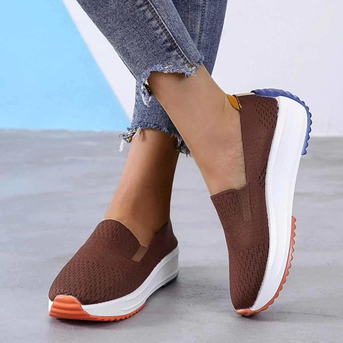 Luxury Shoes For Women | Slip-On Platform Knit