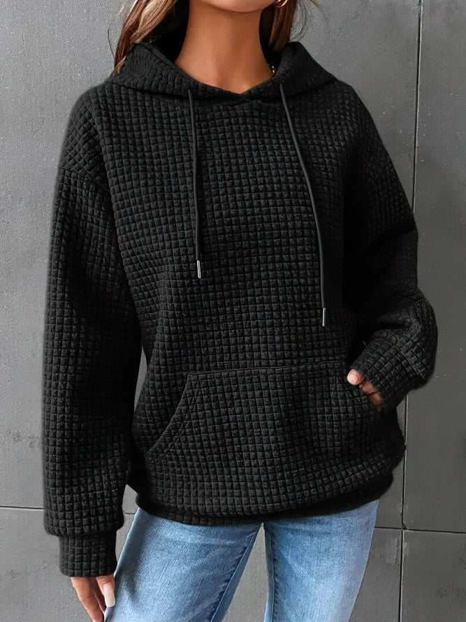 Melissa | Women's Oversized Hoodie Sweatshirt - Waffle Knit Soft