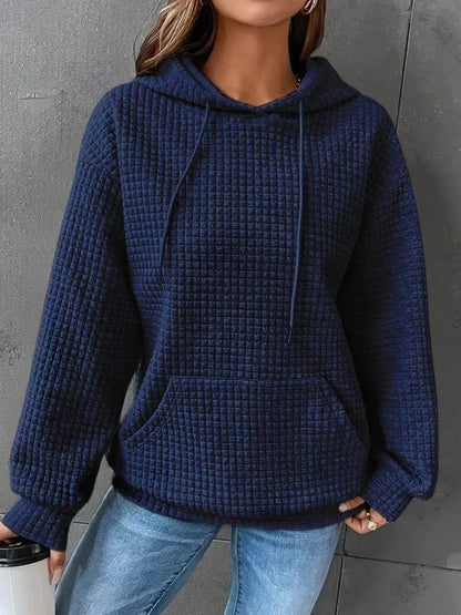 Melissa | Women's Oversized Hoodie Sweatshirt - Waffle Knit Soft