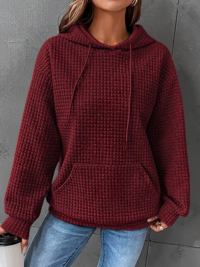 Melissa | Women's Oversized Hoodie Sweatshirt - Waffle Knit Soft